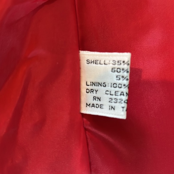 David Benjamin blazer  red cropped Jacket size 3 - Picture 9 of 10